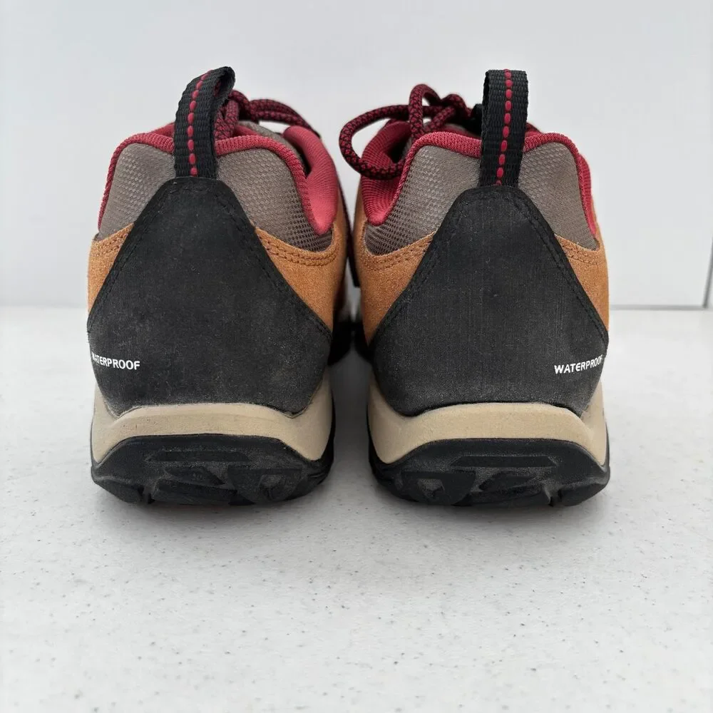 Columbia Womens Techlite Waterproof Hiking Shoes 9.5 Brown Suede Outdoor Utility